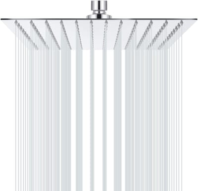 Dailygoods- Douchekop 10 Inch - Regendouchekop - Roestvrij Staal - Anti-kalksproeiers - Vierkant 25 x 25 cm - Zelfreinigend - Regendouche