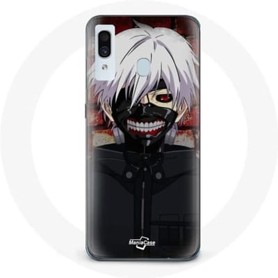 Coque - Maniacase - Samsung Galaxy A20 - Silicone - Souple - Tokyo Ghoul Kaneki Ken noir