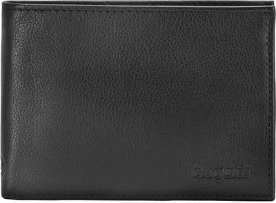 Bugatti Sempre portemonnee leer 12 cm - Jongens - Horizontaal - schwarz