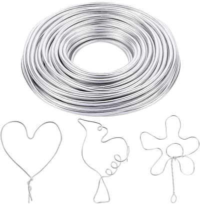 10 m x 3 mm - knutseldraad - aluminiumdraad - draad voor knutselen - sieradendraad - modelleerdraad - zacht voor doe-het-zelf sieraden - bloemisterijk - woondecoratie - zilver