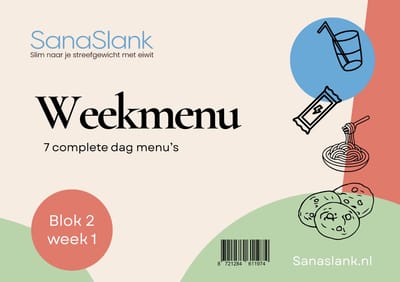 Sanaslank Weekpakket Blok 2 – 7-Dagen Dieetbox – Maaltijdvervangers & Snacks – Eiwitrijk & Low Carb