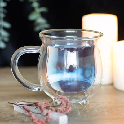Something Different - Clear Double Walled Glass Cauldron Mok/beker - Transparant