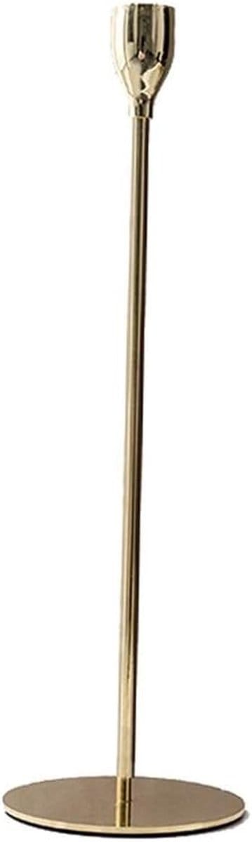 Kandelaar IJzer - Kaarsenhouder Elegant - Feestelijke Decoratie - Stevig Smeedijzer - 33 cm Hoog - Goud