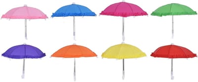 Poppenparaplu Speelgoed - Miniatuur Paraplu - Poppenhuis Decoratie - Gesimuleerd Levensecht - 8 Stuks - Diverse Kleuren