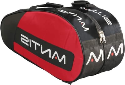 Sporttas - Sportuitrusting Tas - Sportspullen Vervoeren - Thermo Isolatie - 6 Rackets - Rood Zwart