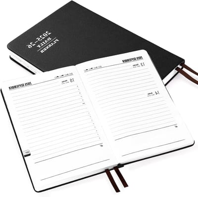 Allecto Plus - Agenda 2023/2024 A5 planner voor gezin - Familiekalender - Dagelijkse planning - 24 maanden op 1 pagina