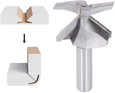 JHUBERS - Trimmer Cutter Bit - Perfecte Houtbewerking - 1/2 Inch - Deurbewerking - Precisie en Kwaliteit - Geschikt voor Houtbewerking - Kleur of m...