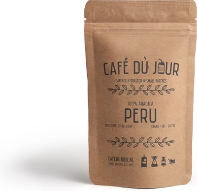 Café du Jour 100% arabica Peru 250 gram vers gebrande koffiebonen