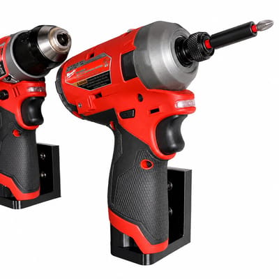 Boormachine Houder Geschikt voor Milwaukee M12 – Wandhouder voor Accuboormachine – Gereedschap Organizer – Inclusief Schroeven – Zwart