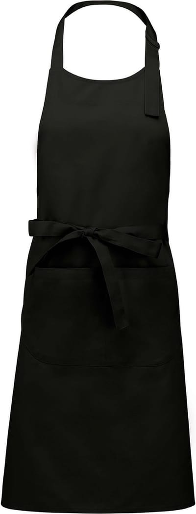 XXL Keuken- en barbecueschort - zwart - blanco - onbedrukt - (70 x 98 cm)