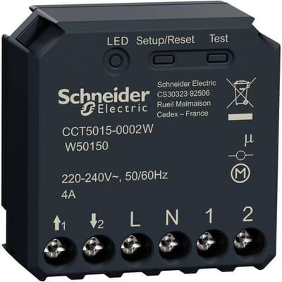 Schneider Electric Wiser CCT5015-0002W Jaloezie- en rolluikactor 1-kanaals Bereik max. (in het vrije veld) 50 m CCT5015-0002W