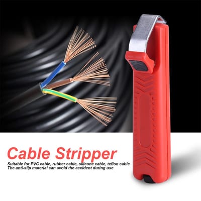 Dailygoody - Kabelstripmes - Mini Mes Draadstripper - Precisiegereedschap voor Elektriciens - 23 x 9 x 3 cm - Striptang voor Ronde Kabels - Geschikt v...