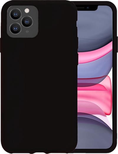 Hoesje - Geschikt voor Apple iPhone 11 Pro - Sterk & Shockproof - Hoes Cover - Siliconen Case - Telefoonhoesjes - Zwart