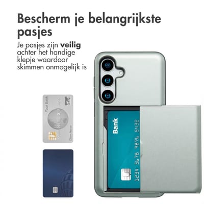 imoshion Hoesje met Pasjeshouder - Geschikt voor Samsung Galaxy S25 Plus - Groen