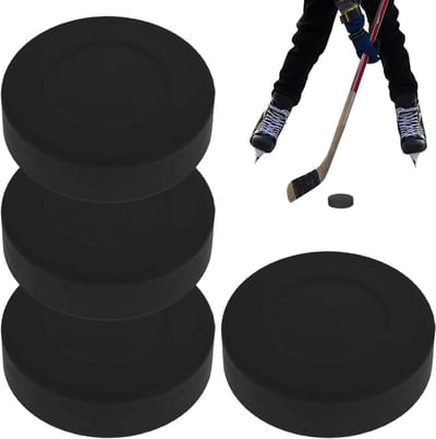 IJshockey Pucks - Training Schijven - Sport Training - Hoge Slijtvastheid - 4 Stuks - Zwart