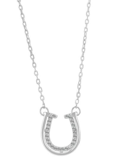 AKZENT Akzent damesketting met hanger "Eulalia" aus 925 Sterlingzilver, gerhodineerd, duurzaam