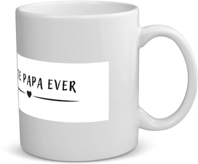 Beste papa ever Mok met opdruk - papa/vader - father - leuk cadeau voor je vader - 350 ML inhoud