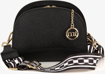 Mia Tomazzi leren CASSALA ITALIAN MADE UMHÄNGE - Schoudertas - zwart