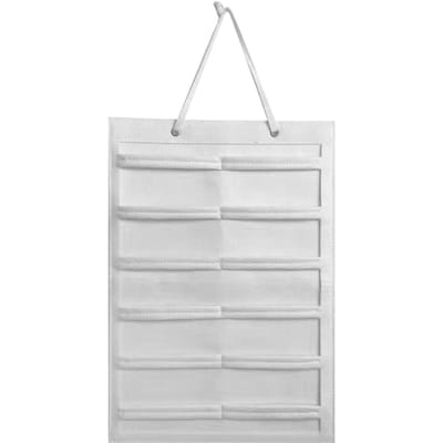 Wandhangende opbergtas Kinderen Haarspeld Klauwhouder Vilt Display Organizer voor Sieraden Haar white