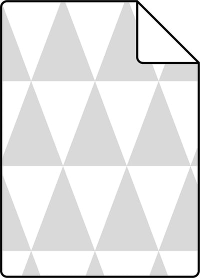 Proefstaal ESTAhome behang grafisch geometrische driehoeken licht warm grijs en mat wit - 26.5 x 21 cm - 128842-S