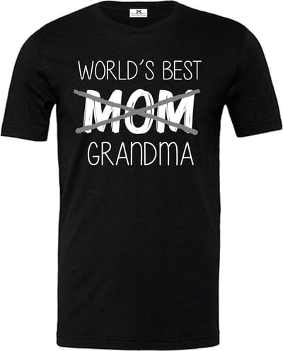 T-shirt voor de beste Mama - Beste Oma - Zwart - Maat S