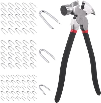 151-delige 13 Inch Schermtang met Hamerkop en Diverse Maten Staaldraad Nietjes Set