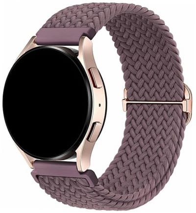 Innerlight® Smartwatchbandje 20mm Nylon - Paars - Nylon Horlogebandje geschikt voor Samsung Galaxy Watch 7 / 6 / 5 / Pro / 4 / 3 / Active 2 - Polar Ignite / Unite – Huawei