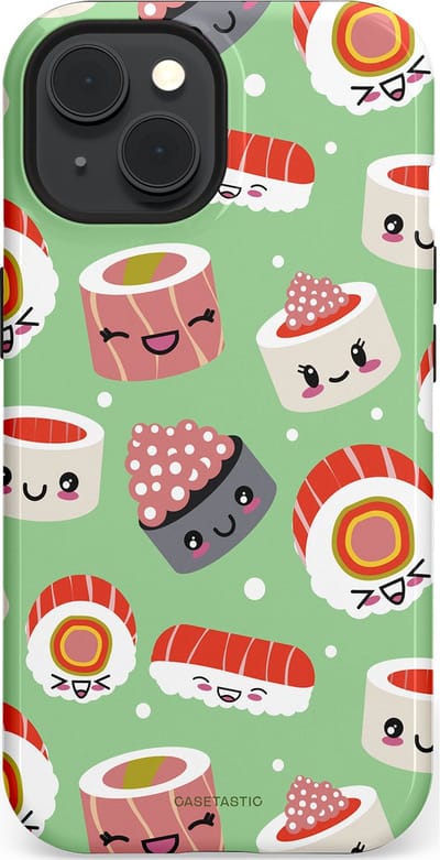 Casetastic Hoesje Geschikt voor Apple iPhone 15 Magsafe - Stijlvolle Beschermende Duo-layer Case - Sushi wonders