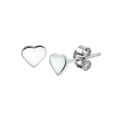 Zilver Gerhodineerd Oorknoppen Hart 1324030