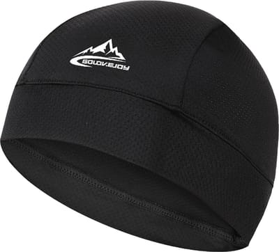 Sara Shop / Fietsmuts Comfort cap / Motormuts onder helm zomer / Fietsmuts onder helm zomer / onderhelmmuts loopmuts / fietsmuts heren / zwart/Kerst cadeau & Sinterklaas cadeau