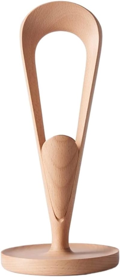Hoofdtelefoon Houder - Hout Standaard - Bureau Organisatie - Met Kabel Opberger - 12 x 26.5cm - Beige