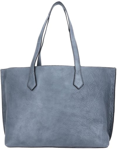 LEONHARD HEYDEN Leren shopper Paris Business Shopper 8000 Silber blauwgrijs