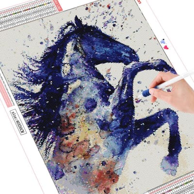Diamant schilderij vol vierkant paard diamant borduurwerk verkoop dier foto van strass kunst aan de muur Full Square 20X30CM