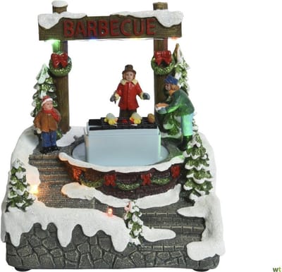 LED CAROUSSEL OP BATTERIJ 16X14x18 CM MULTI KERST LUMINEO