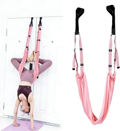 Yoga Stretchband en Deurhangband voor Flexibiliteit en Balansoefeningen