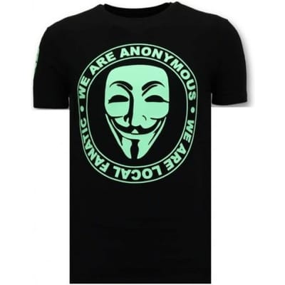 Exclusief Mannen T-shirt - We Are Anonymous -Zwart