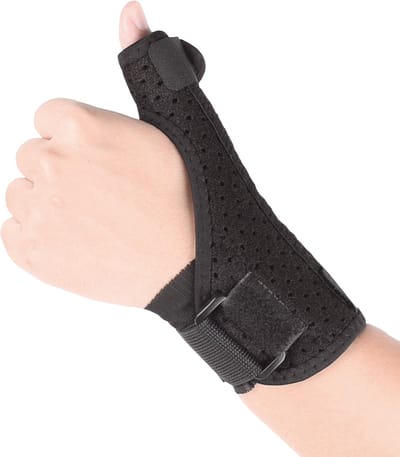U Fit One Duimbrace Links - Duimbandage Universeel - Ketting Spalk - Dubbele Sluiting - Zwart - 1 Stuk