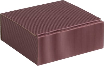 Geschenkdoos ribbelkarton 15x14x5,5cm BORDEAUX (100 stuks)
