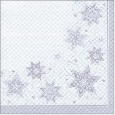20 Servetten ROYAL Collection 1/4 vouw 40 cm x 40 cm wit Just Stars