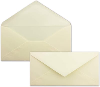150x DIN Lang Enveloppen Vanille 110x220 mm - Zonder Venster - Ideaal voor Uitnodigingen
