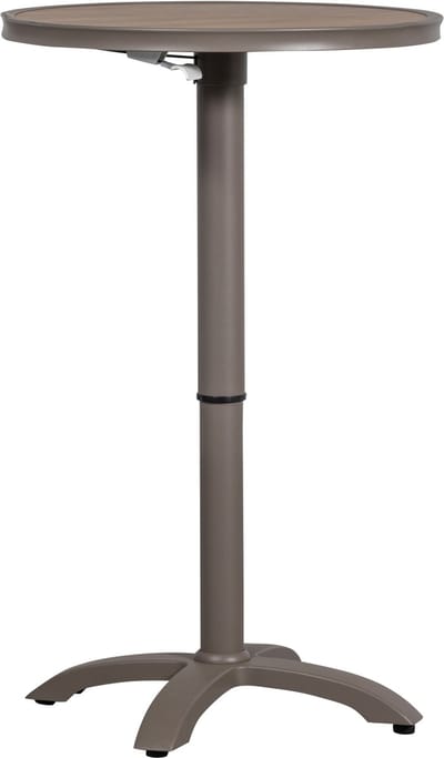 WOOOD Jeppe Hoogte Verstelbare Tuin Bartafel - Aluminium - Bruin/Grijs