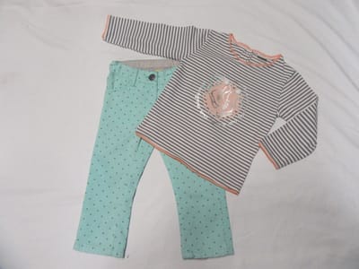 dirkje , meisje, kledingset , ensemble , tshirt + lange broek , 2 jaar 92