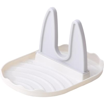 Pannendekselhouder Ondersteunt Lepels Pannen dekselsteunen Spatelstandaard Voor Keukengemak Keukengerei Gereedschap Accessoires Kooktoestel Organizer white