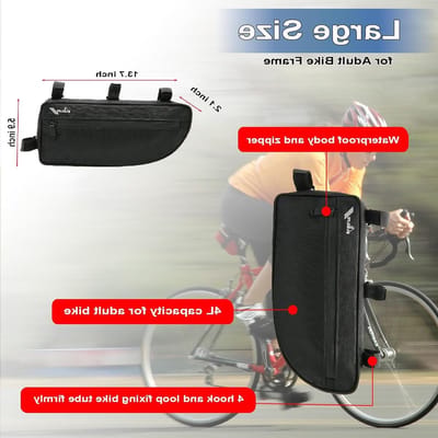 Ruimtebesparende fietstas voor aan het frame - Ideaal voor fietsen, accessoires en onderweg spullen