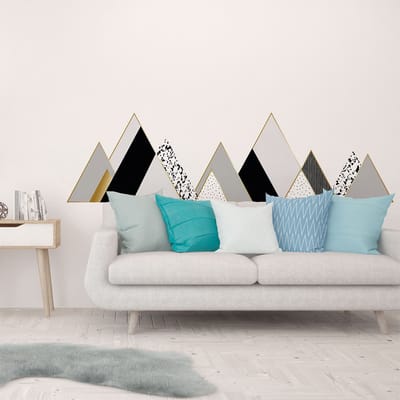 Muurstickers - Decoratie voor slaapkamer/woonkamer - Gigantische Scandinavische bergmuursticker RWENZORI - 100x150cm