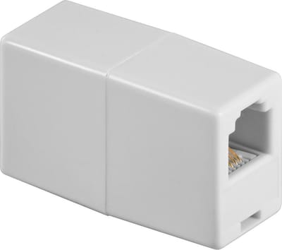RJ11 - RJ11 telefoon koppelstuk / wit