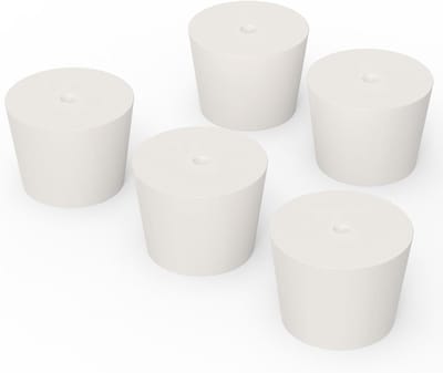 Rubberen Stoppers - Enkel Gat - Laboratorium Afsluiten - Precisie Taps Toelopend - Maat 8#