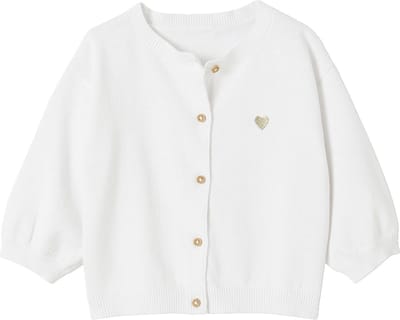 Vertbaudet Basic gebreid babyvest met geborduurd hartje