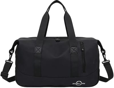 Dailygoods - Waterdichte PU-sporttas, sporttas voor heren en dames, met schoenenvak en nat vak, reistas voor heren met afneembare schouderriem, sporttassen voor sport, fitness, kort verblijf