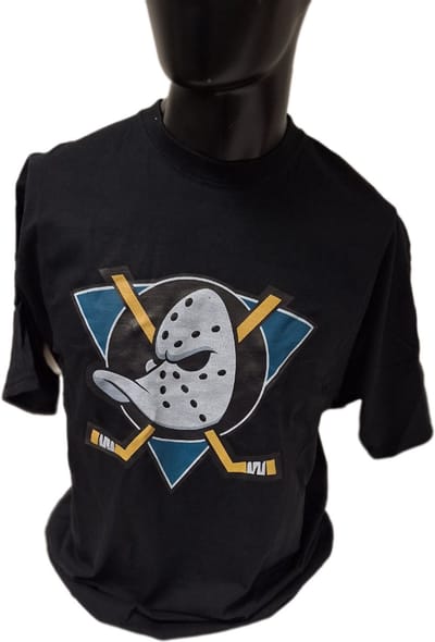 MIGHTY DUCKS - TSHIRT- BLACK -S
